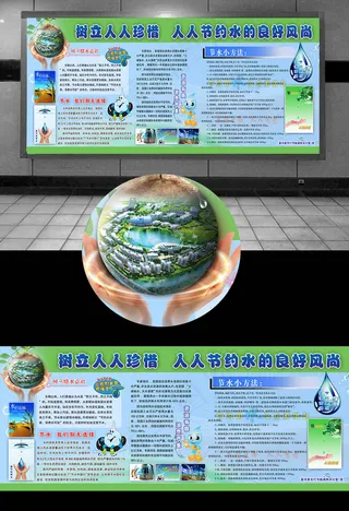 珍惜水资源展板