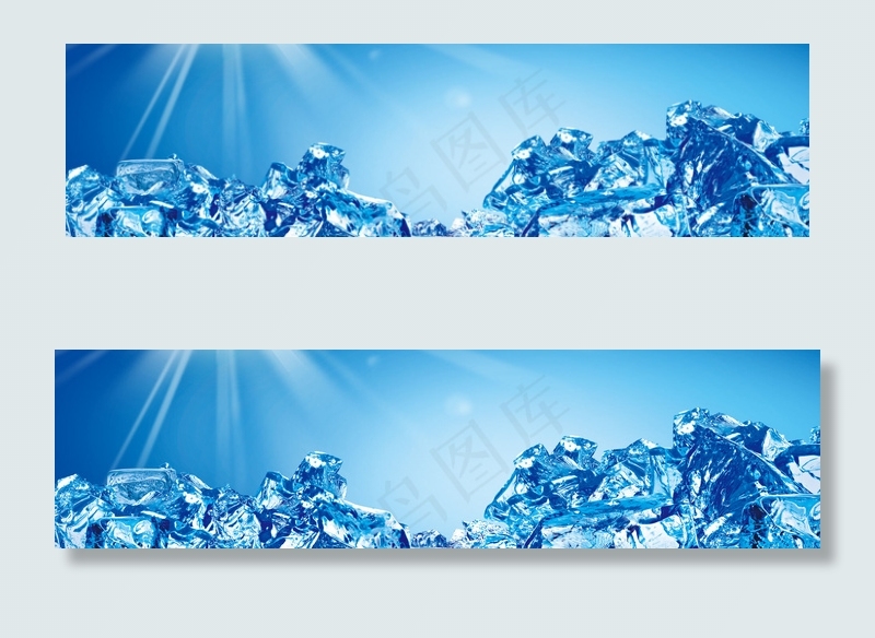 冰块背景banner　