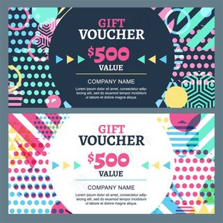 粉色圆点三角形抵用券图片