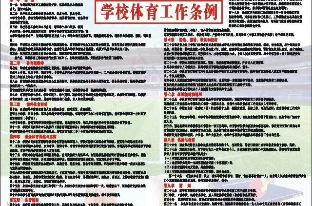学校体育工作条例图片cdr矢量模版下载