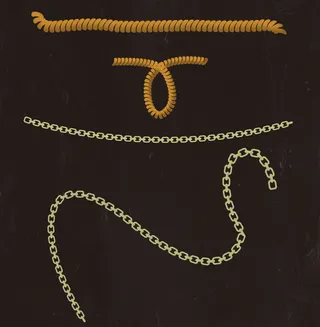 10款逼真的铁链和电话线笔刷