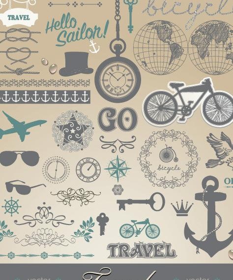 欧式古典花纹 复古元素图片