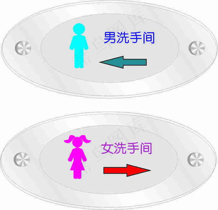 男女洗手间cdr矢量模版下载