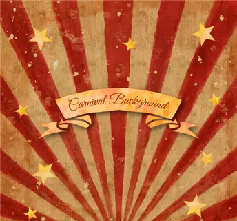 复古风格放射背景丝带