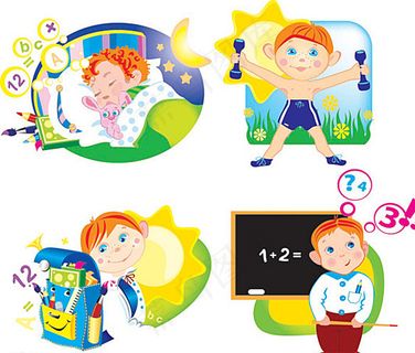 可爱儿童主题矢量素材图片