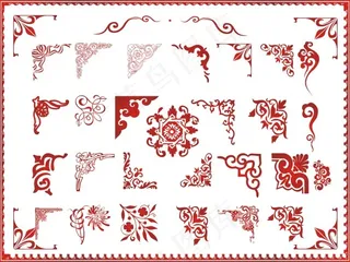 古典花纹背景设计矢量素材