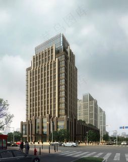 街角高层建筑景观PSD分层素材