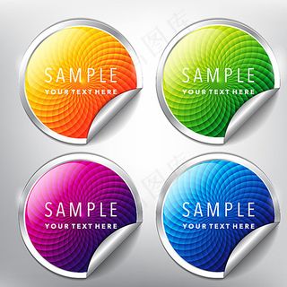 炫彩圆形标签图片