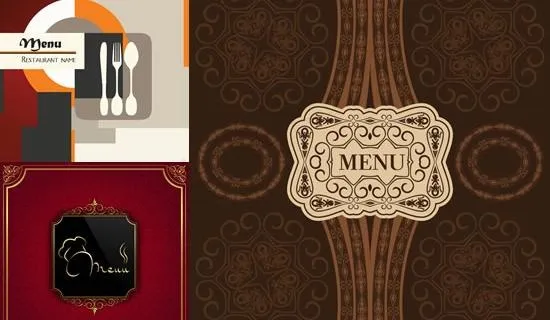 西餐厅菜单封面背景矢量图  AI 西餐厅菜单封面背景矢量图  AI