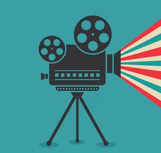 创意电影放映机矢量素材