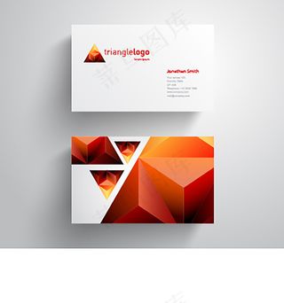 时尚几何形名片设计