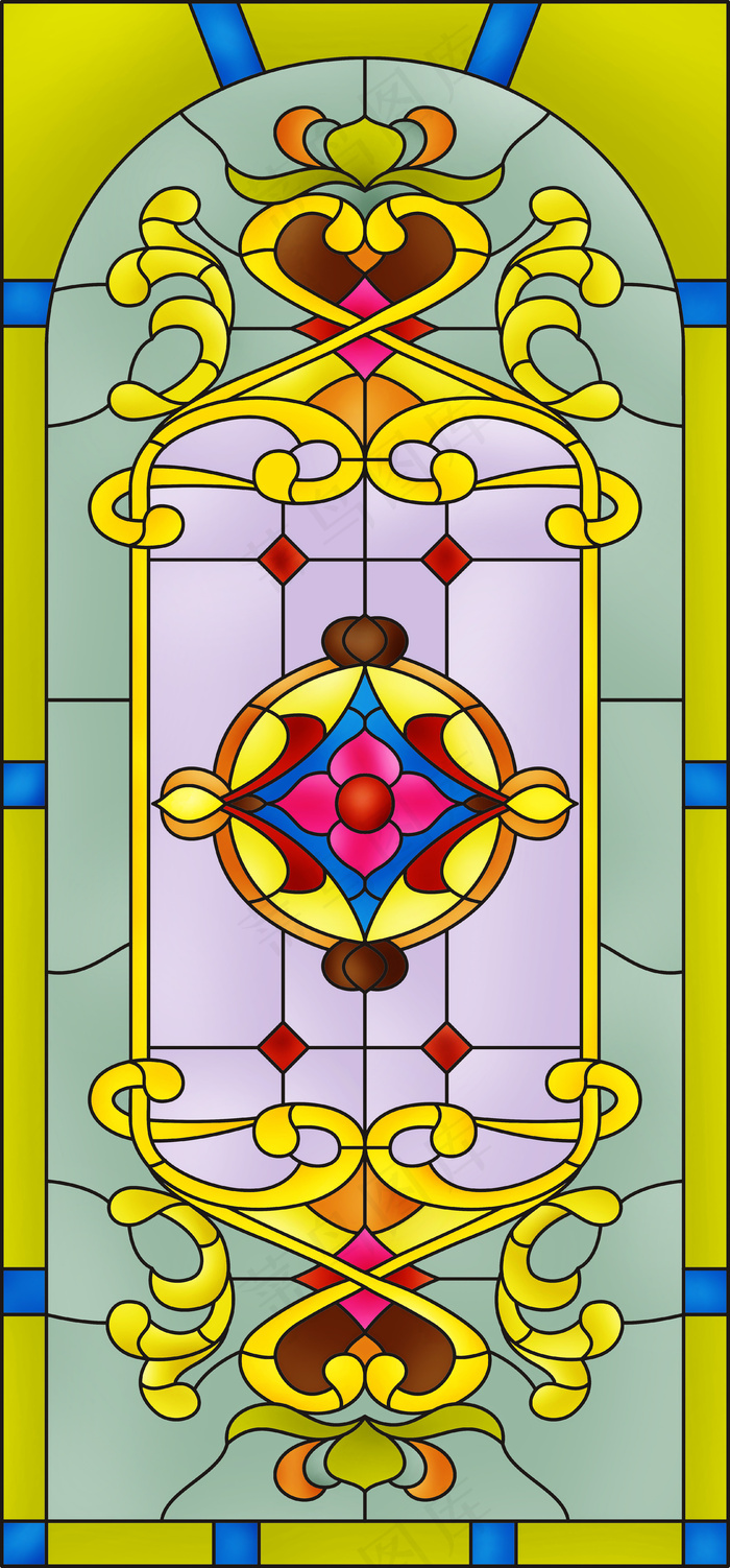 蒂凡尼 教堂 彩绘图片