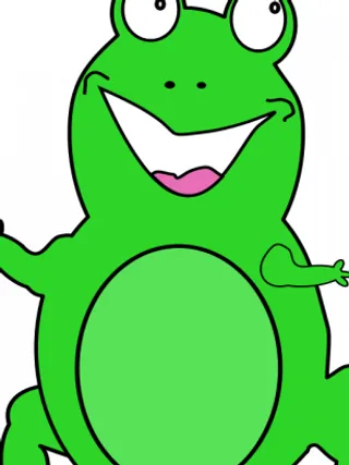 青蛙高兴的矢量图像