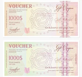 优惠券防伪花纹图片