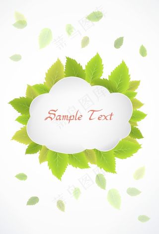 树叶矢量春天背景