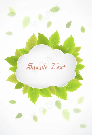 树叶矢量春天背景