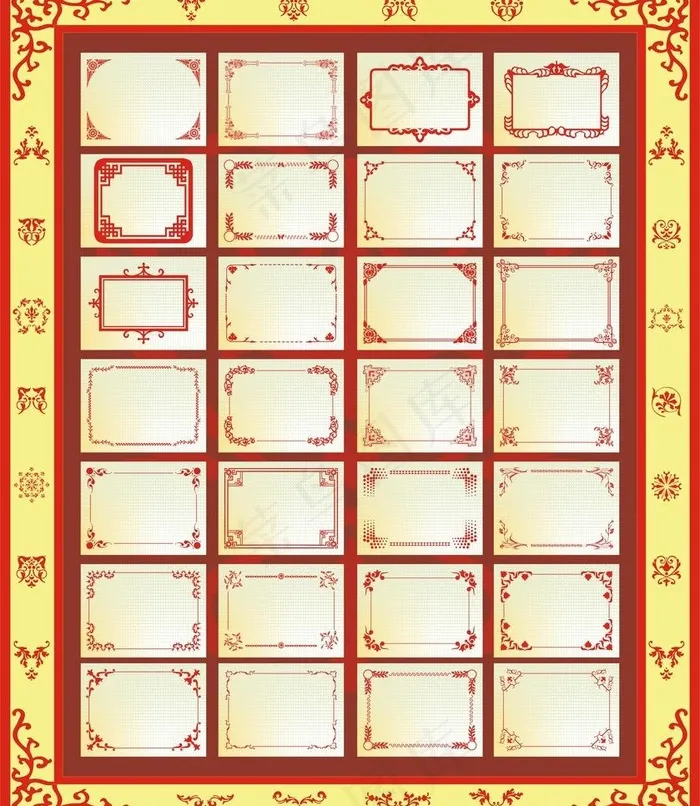 花边图片cdr矢量模版下载