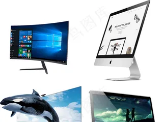 淘宝各种显示器免抠png素材