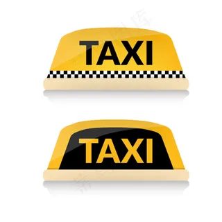 出租车顶灯箱矢量素材下载