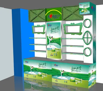 超市货架柜子效果图