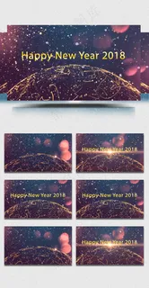 粒子新年快乐视频素材