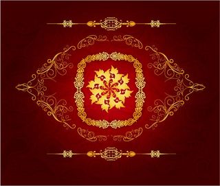中国黄金华丽的图案