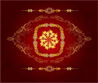 中国黄金华丽的图案