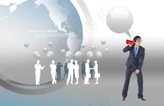 高清PSD分层素材聆听声音