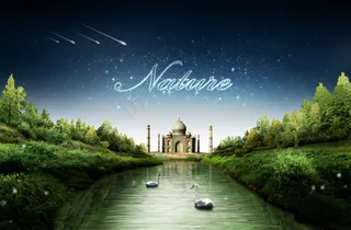 诗情画意的河畔