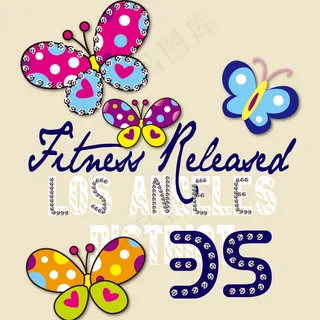 卡通蝴蝶服装印花