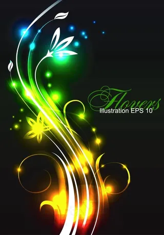 发光花纹矢量下载