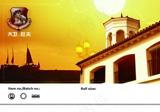 欧式风格 墙纸标签设计