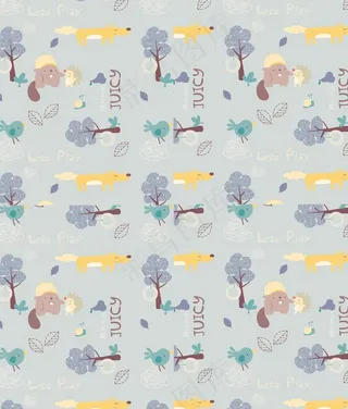 卡通背景 动物背景图片