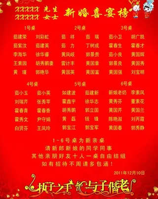 喜宴榜图片