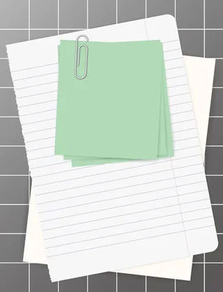 便签和记事本纸张矢量素材