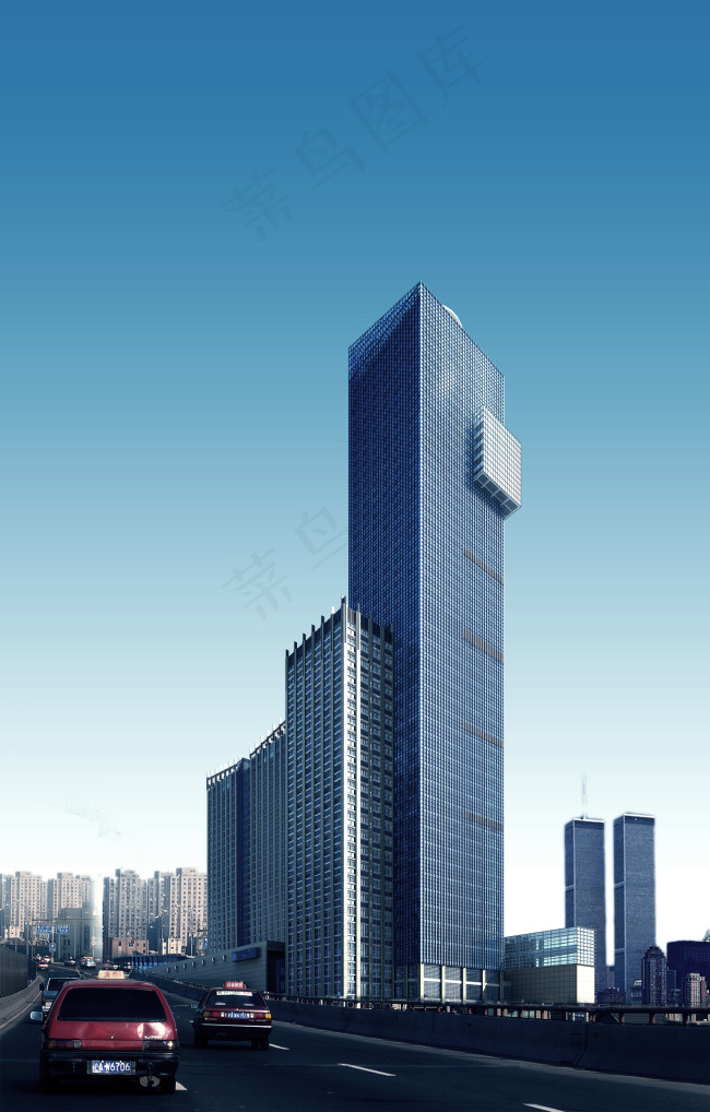 高楼建筑外观psd模版下载
