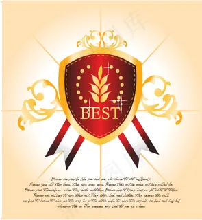 第一徽章设计矢量图下载