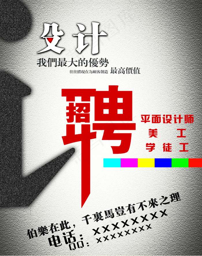 招聘广告(3425X4327(DPI:150))psd模版下载