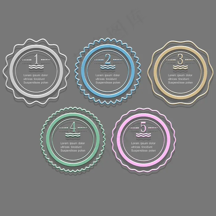 圆的横幅选择信息图形设计eps,ai矢量模版下载