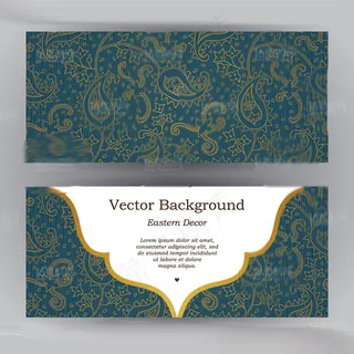 精美欧式花纹请柬设计矢量素材