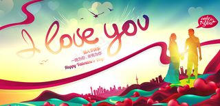 情人节促销海报