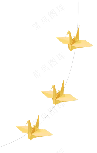 成串的千纸鹤免抠元素