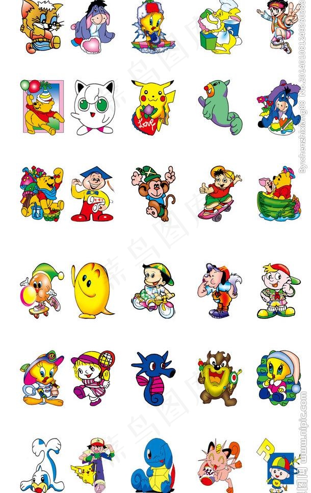 卡通（位图）图片ai矢量模版下载