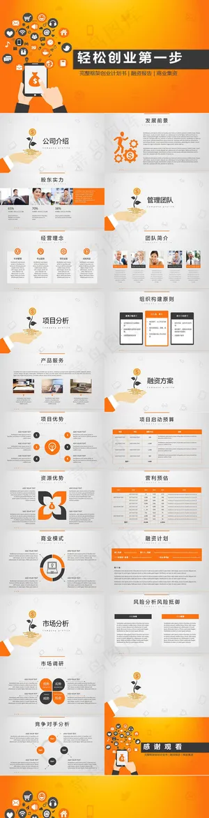 创业融资商业计划书ppt模板
