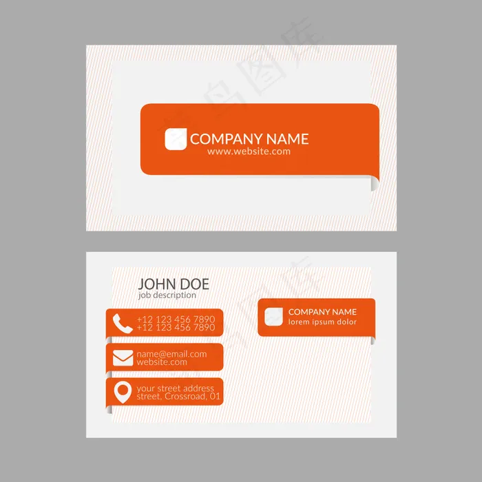 国外简约名片(426X426)eps,ai矢量模版下载