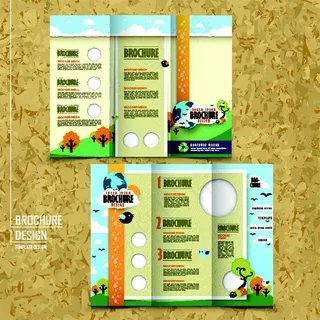 卡通折页模板图片