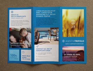 简洁企业宣传三折页