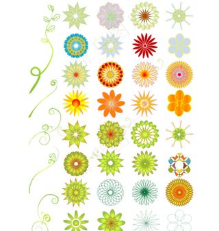 矢量太阳花图案合集图片