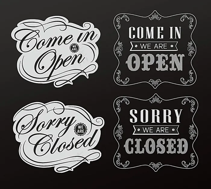 创意营业标识牌eps,ai矢量模版下载