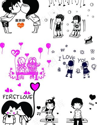 小情侣集合图片